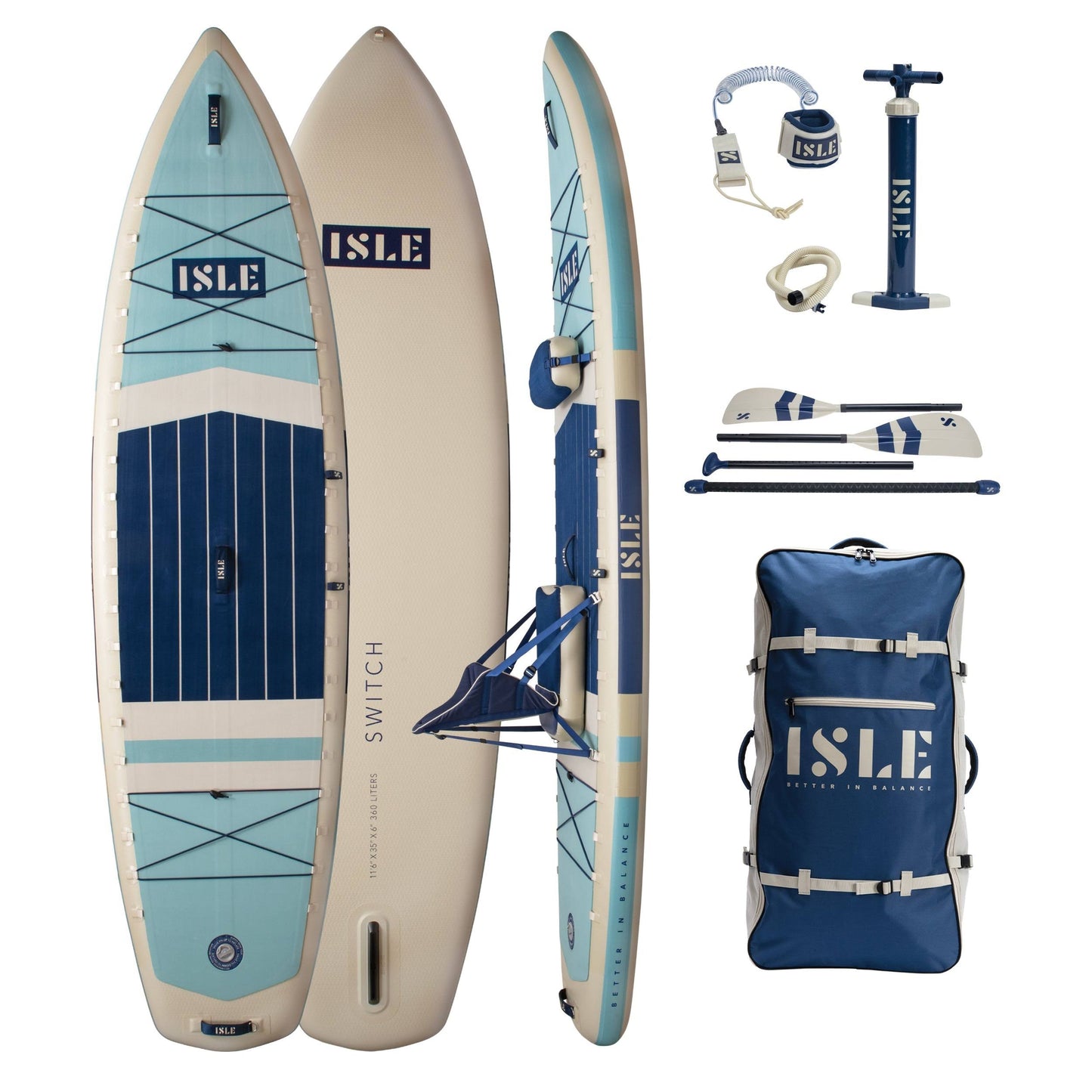 116 Switch Hybrid Sup-Yak - Aqua/Navy