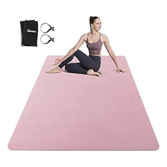 Yoga Mat For Men And Women - 6x4x6mm, Extra Wide Tpe Fitness Mat For Home Gym Workout, Non-Slip, Perfect For Barefoot Exercise (Yoga,